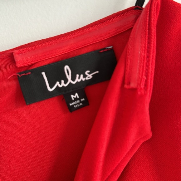 Lulus red strapless jumpsuit - Picture 2 of 5